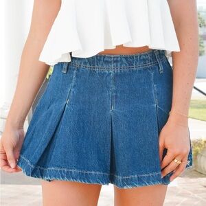 Free People Blue Mini Skirt